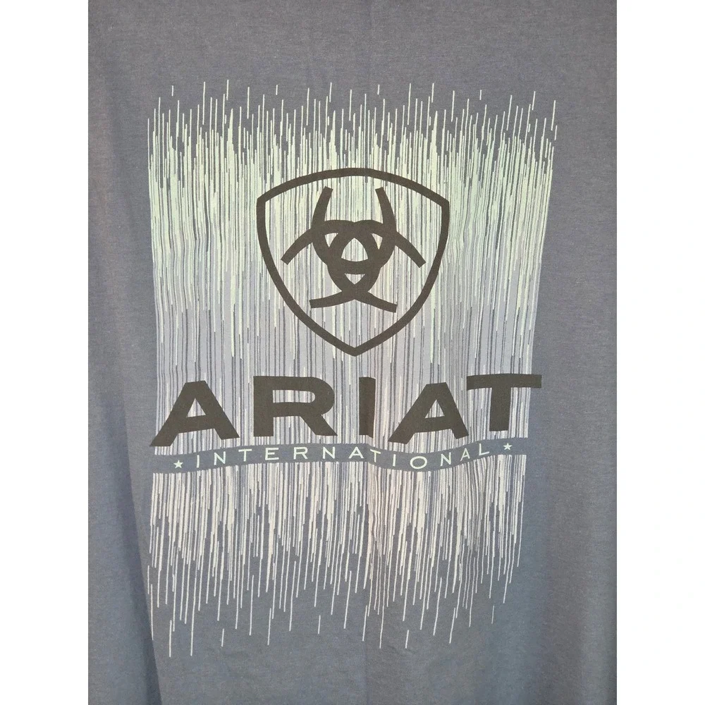 Ariat Lot of 3 Mens XL T Shirts Blue Gray‎ Graphic Short Sleeve Cotton Buckle